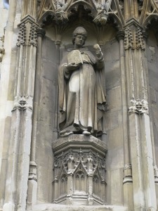 St. Augustine on the exterior of Canterbury Cathedral